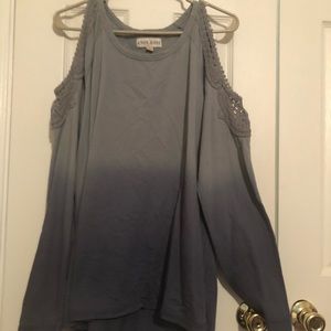 Cold-Shoulder Long Sleeve Top